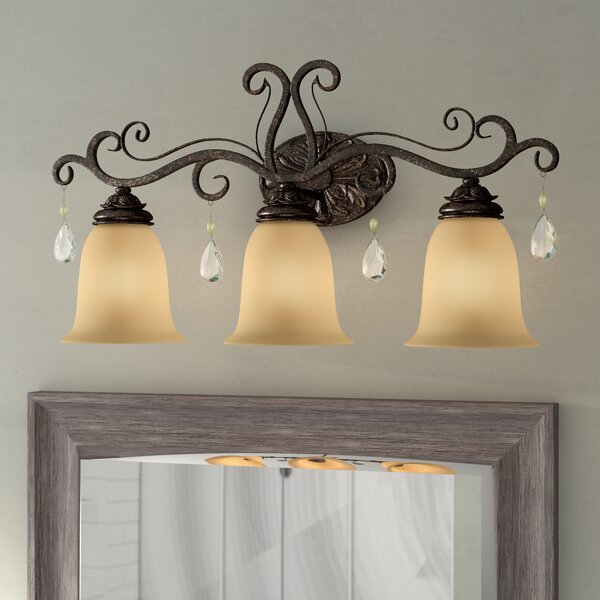 Wrought iron online vanity light